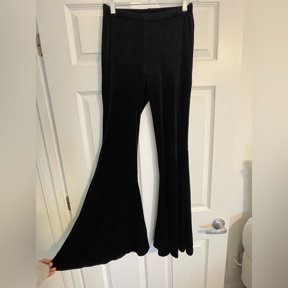 Velvet bell bottom leggings - size XS